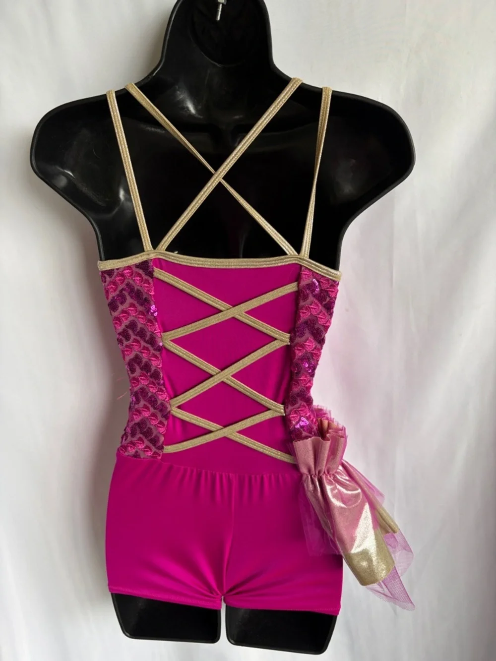 Curtain Call Dance Costume, Jazz Sequin Tap Spandex, sz CLA